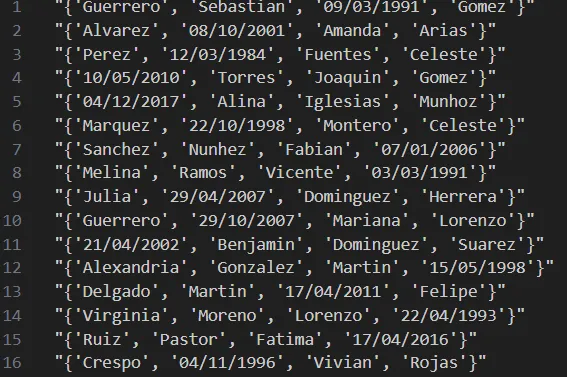 CSV Generation Example